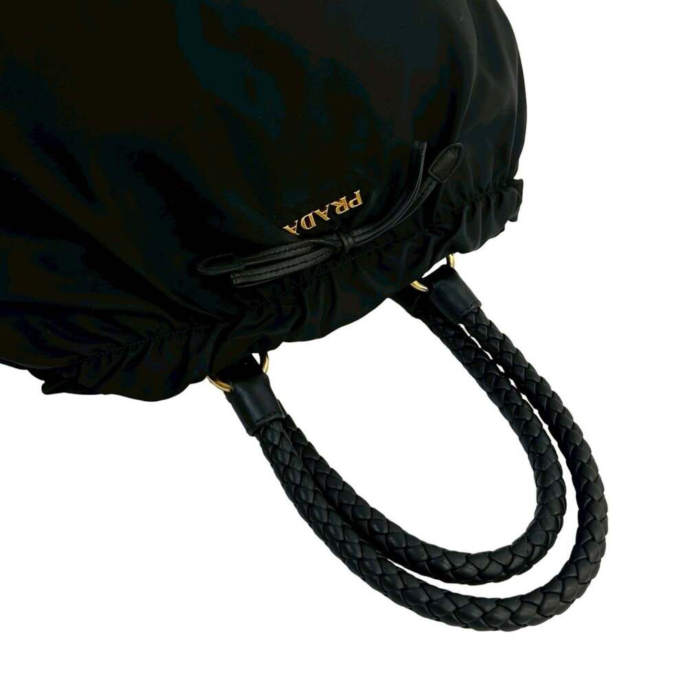 PRADA Black Leather Shoulder Bag - Picture 3 of 9